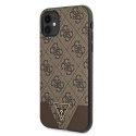 Guess nakładka do iPhone 11 GUHCN61PU4GHBR brązowa hard case 4G Triangle Collection Guess nakładka do iPhone 11 GUHCN61PU4GHBR brązowa hard case 4G Triangle Collection