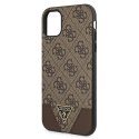 Guess nakładka do iPhone 11 GUHCN61PU4GHBR brązowa hard case 4G Triangle Collection Guess nakładka do iPhone 11 GUHCN61PU4GHBR brązowa hard case 4G Triangle Collection