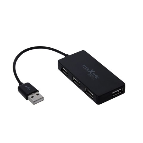 Maxlife Home Office USB 2.0 hub USB - 4x USB 0,15 m czarny + kabel 1,5 m Maxlife Home Office USB 2.0 hub USB - 4x USB 0,15 m czarny + kabel 1,5 m