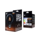Żarówka LED Filament E27 G95 4W 230V 2000K 400lm COG dymiona Forever Light Żarówka LED Filament E27 G95 4W 230V 2000K 400lm COG dymiona Forever Light