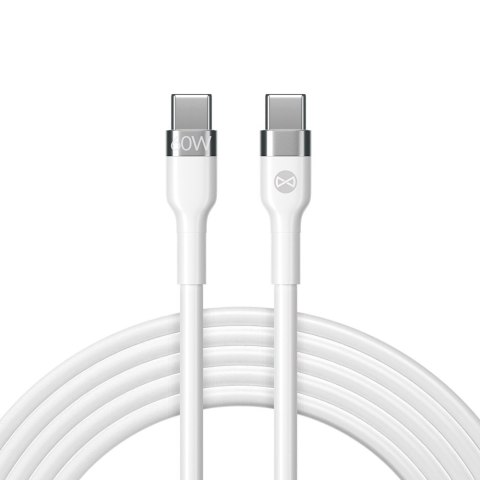 Forever kabel Flexible USB-C - USB-C 2,0 m 60W biały Forever kabel Flexible USB-C - USB-C 2,0 m 60W biały
