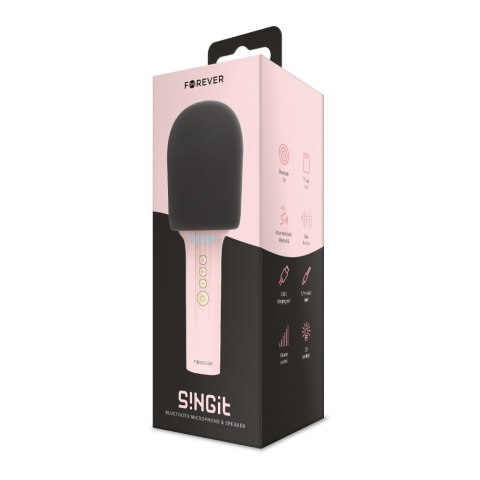 Forever mikrofon z głośnikiem Bluetooth BMS-500 różowy Forever mikrofon z głośnikiem Bluetooth BMS-500 różowy