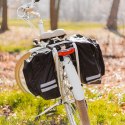 Podwójna sakwa rowerowa na bagażnik Forever Outdoor czarna Podwójna sakwa rowerowa na bagażnik Forever Outdoor czarna