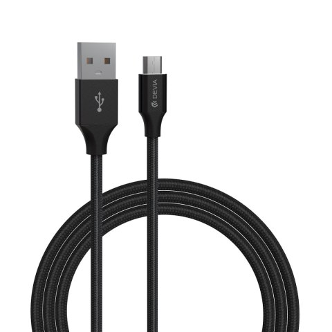 Devia kabel Gracious EC207 USB - MicroUSB 2,0 m 2,1A czarny Devia kabel Gracious EC207 USB - MicroUSB 2,0 m 2,1A czarny