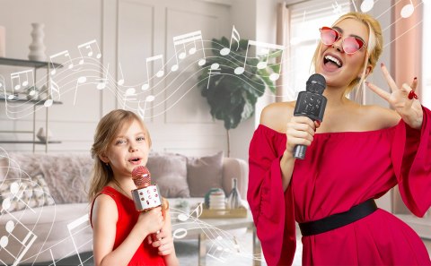 Forever mikrofon z głośnikiem Bluetooth BMS-300 Lite różowe złoto Forever mikrofon z głośnikiem Bluetooth BMS-300 Lite różowe złoto