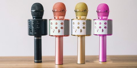 Forever mikrofon z głośnikiem Bluetooth BMS-300 Lite różowe złoto Forever mikrofon z głośnikiem Bluetooth BMS-300 Lite różowe złoto