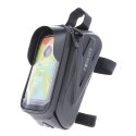 Wodoodporna torba rowerowa ze wzmocnionymi bokami oraz uchwytem na telefon Forever Outdoor czarna
