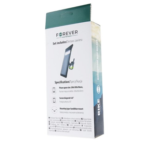 Wodoodporny uchwyt rowerowy BH-130 Forever Outdoor czarny Wodoodporny uchwyt rowerowy BH-130 Forever Outdoor czarny