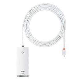 Baseus adapter HUB Lite USB-C do 4x USB 3.0 2,0m biały