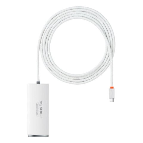 Baseus adapter HUB Lite USB-C do 4x USB 3.0 2,0m biały Baseus adapter HUB Lite USB-C do 4x USB 3.0 2,0m biały