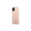 Guess nakładka do iPhone 13 6,1" GUHCP13MSLTGP różowa hard case Silicone Triangle Logo Guess nakładka do iPhone 13 6,1" GUHCP13MSLTGP różowa hard case Silicone Triangle Logo