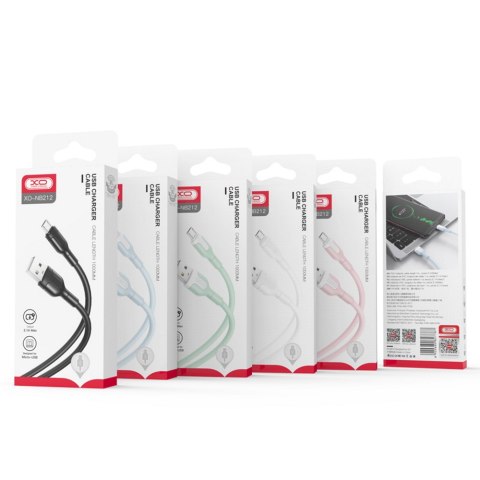 XO kabel NB212 USB - microUSB 1,0 m 2,1A biały XO kabel NB212 USB - microUSB 1,0 m 2,1A biały