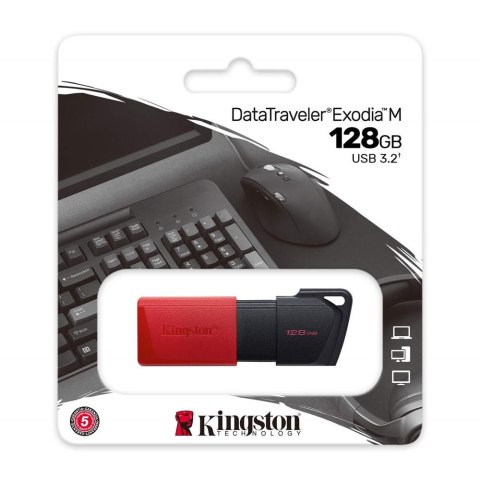 Kingston pendrive DataTraveler Exodia M DTXM 128GB czerwony Kingston pendrive DataTraveler Exodia M DTXM 128GB czerwony