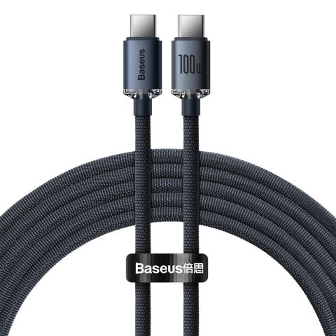 Baseus kabel Crystal Shine USB-C - USB-C 2,0 m 100W czarny Baseus kabel Crystal Shine USB-C - USB-C 2,0 m 100W czarny