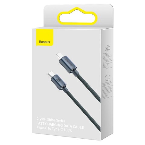 Baseus kabel Crystal Shine USB-C - USB-C 2,0 m 100W czarny Baseus kabel Crystal Shine USB-C - USB-C 2,0 m 100W czarny