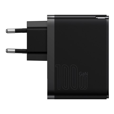 Baseus ładowarka sieciowa GaN5 Pro PD 100W 1x USB-C 1x USB czarna + kabel USB-C - USB-C Baseus ładowarka sieciowa GaN5 Pro PD 100W 1x USB-C 1x USB czarna + kabel USB-C - USB-C