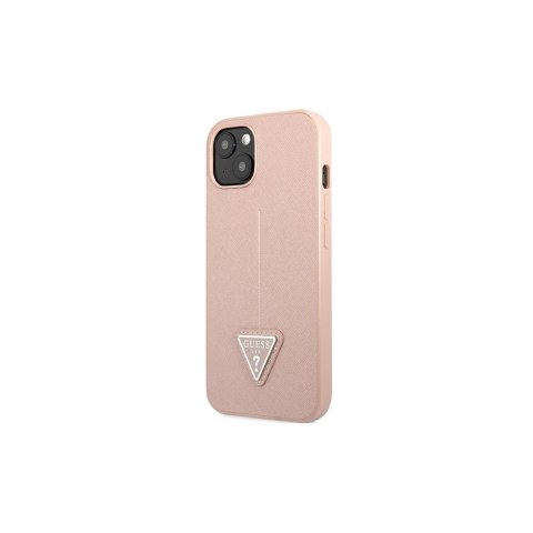 Guess nakładka do iPhone 14 Pro 6,1" GUHCP14LPSATLP różowa HC Saffiano PU Triangle Guess nakładka do iPhone 14 Pro 6,1" GUHCP14LPSATLP różowa HC Saffiano PU Triangle