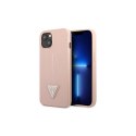 Guess nakładka do iPhone 14 Pro 6,1" GUHCP14LPSATLP różowa HC Saffiano PU Triangle Guess nakładka do iPhone 14 Pro 6,1" GUHCP14LPSATLP różowa HC Saffiano PU Triangle