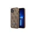 Guess nakładka do iPhone 13 Pro / 13 6,1" GUHCP13LP4TPW brązowa hardcase 4G Triangle Logo Cardslot Guess nakładka do iPhone 13 Pro / 13 6,1" GUHCP13LP4TPW brązowa hardcase 4G Triangle Logo Cardslot
