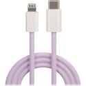 Maxlife kabel MXUC-06 USB-C - Lightning 1,0 m 20W fioletowy nylonowy Maxlife kabel MXUC-06 USB-C - Lightning 1,0 m 20W fioletowy nylonowy