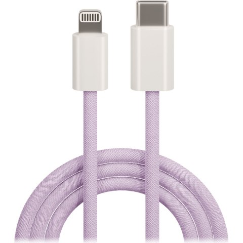 Maxlife kabel MXUC-06 USB-C - Lightning 1,0 m 20W fioletowy nylonowy Maxlife kabel MXUC-06 USB-C - Lightning 1,0 m 20W fioletowy nylonowy