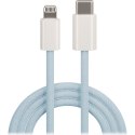 Maxlife kabel MXUC-06 USB-C - Lightning 1,0 m 20W niebieski nylonowy Maxlife kabel MXUC-06 USB-C - Lightning 1,0 m 20W niebieski nylonowy