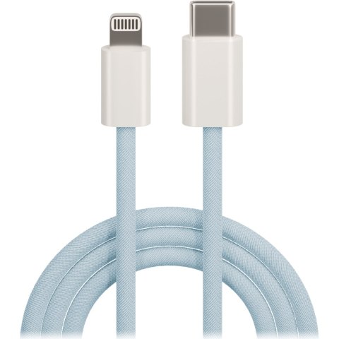 Maxlife kabel MXUC-06 USB-C - Lightning 1,0 m 20W niebieski nylonowy Maxlife kabel MXUC-06 USB-C - Lightning 1,0 m 20W niebieski nylonowy