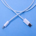 Maxlife kabel MXUC-06 USB-C - Lightning 1,0 m 20W niebieski nylonowy Maxlife kabel MXUC-06 USB-C - Lightning 1,0 m 20W niebieski nylonowy