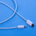 Maxlife kabel MXUC-06 USB-C - Lightning 1,0 m 20W niebieski nylonowy Maxlife kabel MXUC-06 USB-C - Lightning 1,0 m 20W niebieski nylonowy