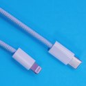 Maxlife kabel MXUC-06 USB-C - Lightning 1,0 m 20W niebieski nylonowy Maxlife kabel MXUC-06 USB-C - Lightning 1,0 m 20W niebieski nylonowy