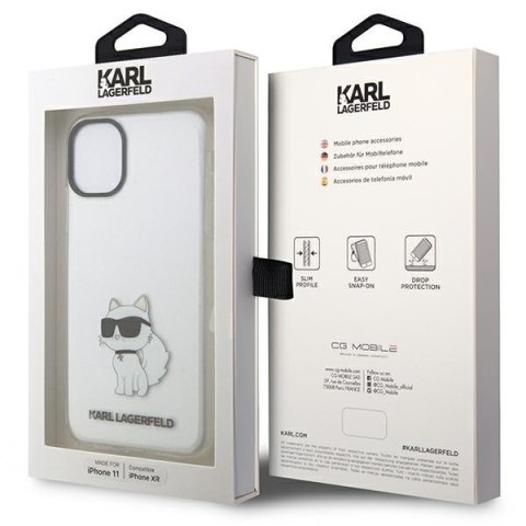 Karl Lagerfeld nakładka do iPhone 11 / XR KLHCN61HNCHTCT transparentna hardcase Ikonik Choupette Karl Lagerfeld nakładka do iPhone 11 / XR KLHCN61HNCHTCT transparentna hardcase Ikonik Choupette