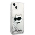 Karl Lagerfeld nakładka do iPhone 14 Plus 6,7" KLHCP14MLNCHCS srebrna hardcase Glitter Choupette Head Karl Lagerfeld nakładka do iPhone 14 Plus 6,7" KLHCP14MLNCHCS srebrna hardcase Glitter Choupette Head