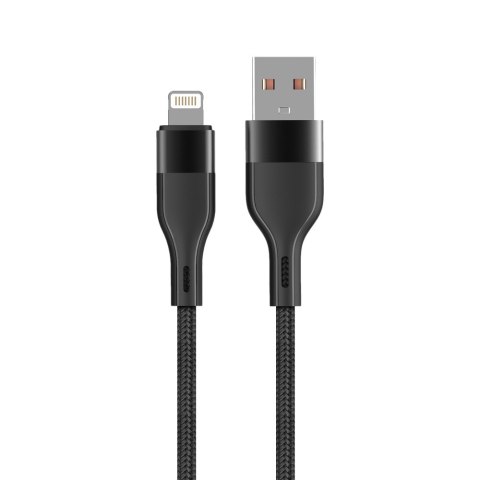 Maxlife kabel MXUC-07 USB - Lightning 1,0 m 2,4A czarny nylonowy Maxlife kabel MXUC-07 USB - Lightning 1,0 m 2,4A czarny nylonowy
