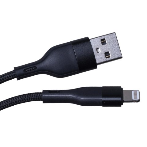 Maxlife kabel MXUC-07 USB - Lightning 1,0 m 2,4A czarny nylonowy Maxlife kabel MXUC-07 USB - Lightning 1,0 m 2,4A czarny nylonowy