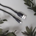 Maxlife kabel MXUC-07 USB - Lightning 1,0 m 2,4A czarny nylonowy Maxlife kabel MXUC-07 USB - Lightning 1,0 m 2,4A czarny nylonowy