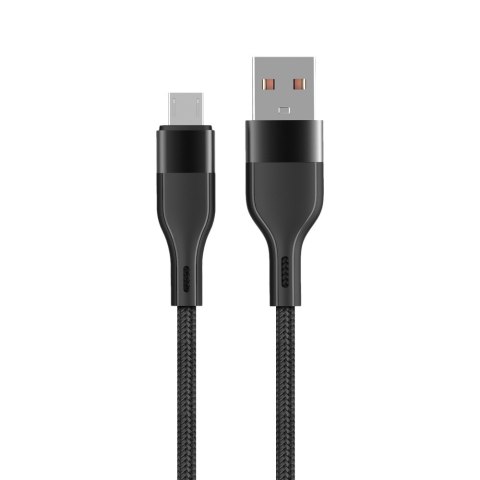 Maxlife kabel MXUC-07 USB - microUSB 1,0 m 2,4A czarny nylonowy Maxlife kabel MXUC-07 USB - microUSB 1,0 m 2,4A czarny nylonowy