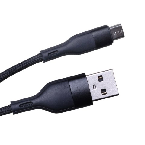 Maxlife kabel MXUC-07 USB - microUSB 1,0 m 2,4A czarny nylonowy Maxlife kabel MXUC-07 USB - microUSB 1,0 m 2,4A czarny nylonowy