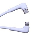 Maxlife kabel kątowy MXUC-09 USB-C - Lightning 1,0 m 27W biały Maxlife kabel kątowy MXUC-09 USB-C - Lightning 1,0 m 27W biały