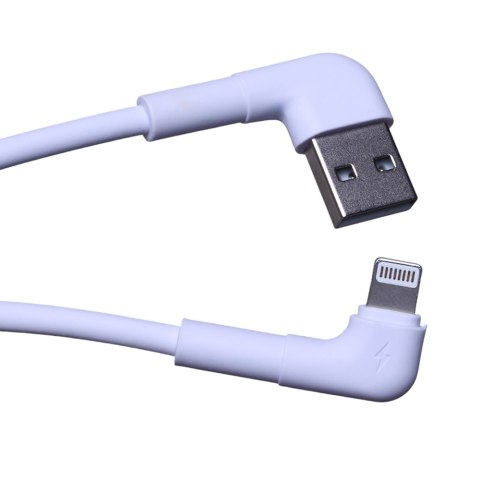 Maxlife kabel kątowy MXUC-09 USB - Lightning 1,0 m 2,4A biały Maxlife kabel kątowy MXUC-09 USB - Lightning 1,0 m 2,4A biały