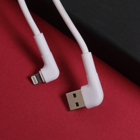 Maxlife kabel kątowy MXUC-09 USB - Lightning 1,0 m 2,4A biały Maxlife kabel kątowy MXUC-09 USB - Lightning 1,0 m 2,4A biały