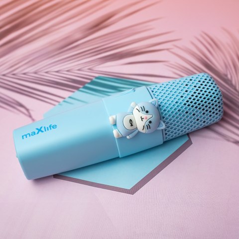 Maxlife mikrofon z głośnikiem Bluetooth Animal MXBM-500 niebieski Maxlife mikrofon z głośnikiem Bluetooth Animal MXBM-500 niebieski
