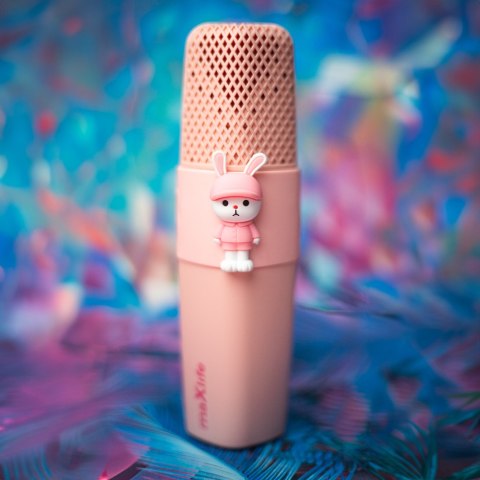 Maxlife mikrofon z głośnikiem Bluetooth Animal MXBM-500 różowy Maxlife mikrofon z głośnikiem Bluetooth Animal MXBM-500 różowy