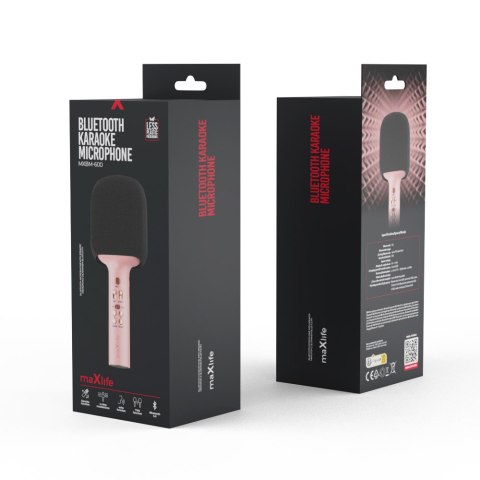 Maxlife mikrofon z głośnikiem Bluetooth MXBM-600 różowy Maxlife mikrofon z głośnikiem Bluetooth MXBM-600 różowy
