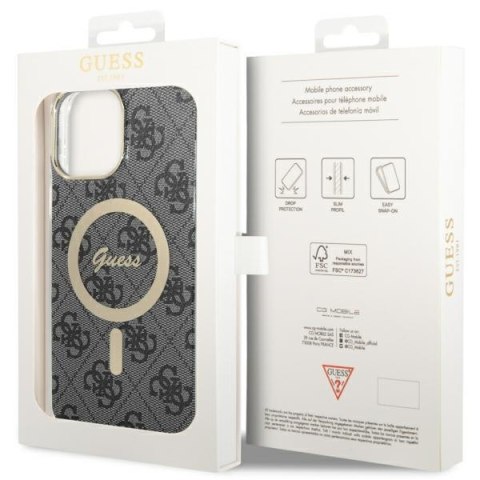 Guess nakładka do iPhone 13 Pro Max 6,7" GUHMP13XH4STK czarna hardcase Magsafe IML 4G Guess nakładka do iPhone 13 Pro Max 6,7" GUHMP13XH4STK czarna hardcase Magsafe IML 4G
