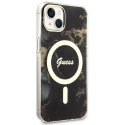 Guess nakładka do iPhone 14 6,1" GUHMP14SHTMRSK czarna hardcase Magsafe IML Golden Marble Guess nakładka do iPhone 14 6,1" GUHMP14SHTMRSK czarna hardcase Magsafe IML Golden Marble