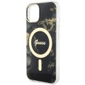 Guess nakładka do iPhone 14 6,1" GUHMP14SHTMRSK czarna hardcase Magsafe IML Golden Marble Guess nakładka do iPhone 14 6,1" GUHMP14SHTMRSK czarna hardcase Magsafe IML Golden Marble