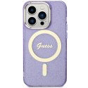 Guess nakładka do iPhone 14 Pro 6,1" GUHMP14LHCMCGU fioletowa hardcase Magsafe IML Glitter Gold Guess nakładka do iPhone 14 Pro 6,1" GUHMP14LHCMCGU fioletowa hardcase Magsafe IML Glitter Gold