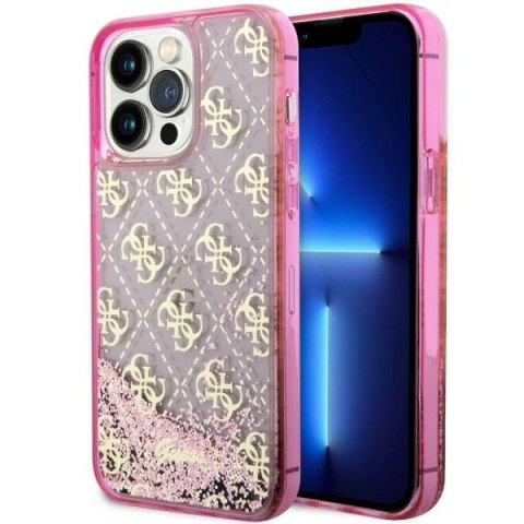 Guess nakładka do iPhone 14 Pro Max 6,7" GUHCP14XLC4PSGP różowa hardcase Liquid Glitter 4G Translucent Guess nakładka do iPhone 14 Pro Max 6,7" GUHCP14XLC4PSGP różowa hardcase Liquid Glitter 4G Translucent