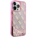 Guess nakładka do iPhone 14 Pro Max 6,7" GUHCP14XLC4PSGP różowa hardcase Liquid Glitter 4G Translucent Guess nakładka do iPhone 14 Pro Max 6,7" GUHCP14XLC4PSGP różowa hardcase Liquid Glitter 4G Translucent