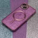 Nakładka Glitter Chrome Mag do iPhone 14 Pro 6,1" różowa